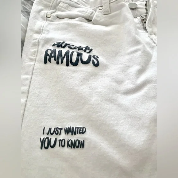 Denim White Skinny Jeans Women's Size US 6 (27) or EU 36 Stretch Graffiti Europe - Picture 7 of 10